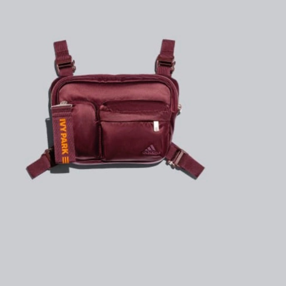 ADIDDAS & IVY PARK harness bag.  Maroon color